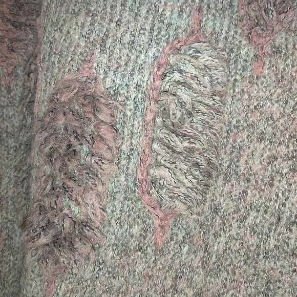 Rare Vintage Gineme Wool Chunky Knit Long Puff Sleeve Ribbed Crew Neck Sweater - Picture 8 of 16